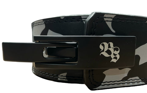 BZK Originals Powerlifting Lever Belt 13mm - Black camo