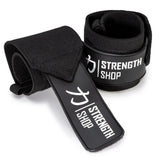 Muñequeras rigidas nuevo diseño negro con blanco para powerlifting