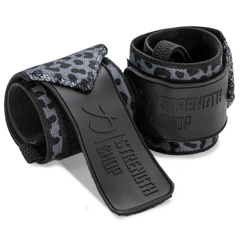 muñequeras para powerlifting flexibles dark leopard 