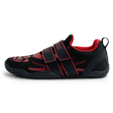 Notorious negros con rojo bushido estido samurai para levantamiento de pesas powerlifting