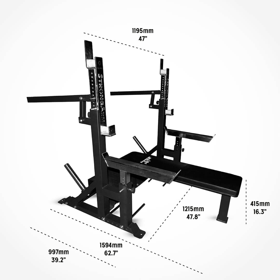 Combo rack powerlifting home gym rack entrenamiento – Berzerk Strength