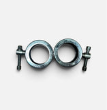 seguro o collar con rosca de acero cromado para barra olímpica de 1.25 kg color plata marca Ivanko para pesas