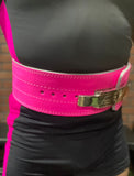 LIFTING LARGE 10mm Pink Lever Powerlifting Belt